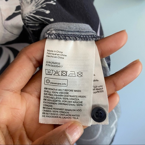 H&M x Anna Glover Floral Oversized Crepe Dress M - Picture 7 of 8